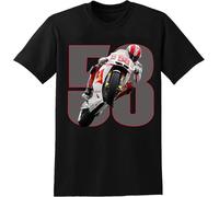 Marco Simoncelli Super Sic Moto GP Rider Men's T Shirt Unisex Tee Black