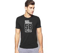 Marco Simoncelli T-Shirt 58 Logo Sic Racing Bike Motorcycle Moto Sport (UK, Alpha, L, Regular, Regular, Black)