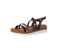 Marco Tozzi 2-2-28403-38, Flat Sandal, BLACK ANT.COMB, 7.5 UK