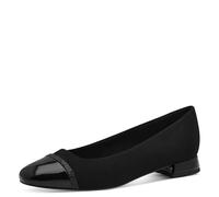 MARCO TOZZI Ladies Glitter Detail Ballet Flats Small Heel, Black (Black Comb), 6 UK
