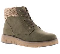 Marco Tozzi Maizie Womens Green & Beige Ankle Boots, Size: 3