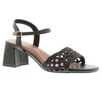 Marco Tozzi Tilly Women's Black Buckled Heeled Sandals, Size: 7