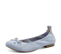 MARCO TOZZI Women Ballet Flats Soft Feel Me Footbed Soft Lining Vegan Modern, Blue (LT.Blue), 6 UK