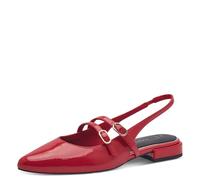 MARCO TOZZI Women Ballet Flats Soft Feel Me Footbed Soft Lining Vegan Pointed, red (RED Patent), 6 UK