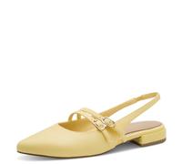 Marco Tozzi Women Ballet Flats Soft Feel Me Footbed Soft Lining Vegan Pointed, Yellow (Limoncello), 7 UK