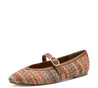 MARCO TOZZI Women Ballet Flats Soft Feel Me Footbed Soft Lining Vegan Strap, Beige (Nature Multi), 5.5 UK