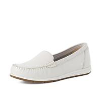 MARCO TOZZI Women Moccasin Soft Feel Me Footbed Leather Modern, White (White), 4.5 UK