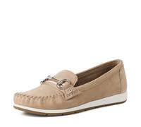 MARCO TOZZI Women Moccasin Soft Feel Me Footbed Leather Premium, Beige (LT.TAN), 6 UK