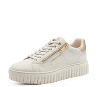 MARCO TOZZI Women’s Sneaker Soft Feel Me Removable Footbed Soft Lining Stylish, Beige (Cream Comb), 6 UK