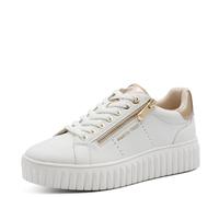 MARCO TOZZI Women’s Sneaker Soft Feel Me Removable Footbed Soft Lining Stylish, White (White Comb), 4.5 UK