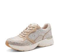 MARCO TOZZI Women’s Sneaker Soft Feel Me Removable Footbed Soft Lining Vegan Elastic, Beige (Dune Comb), 7.5 UK