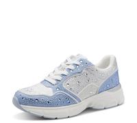 MARCO TOZZI Women’s Sneaker Soft Feel Me Removable Footbed Soft Lining Vegan Elastic, White (White Comb), 4.5 UK