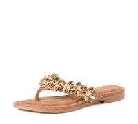 Marco Tozzi Women Sandal Soft Feel Me Footbed Leather Modern, Brown (TAN Comb), 5.5 UK