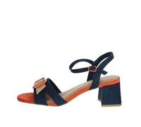 MARCO TOZZI Women Sandal soft Feel Me footbed soft lining Summer, blue (NAVY COMB), 7 UK