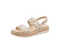MARCO TOZZI Women Sandal soft Feel Me footbed soft lining Summer, metallic (GOLD), 4.5 UK