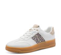 MARCO TOZZI Women Sneaker Soft Feel Me Footbed Soft Lining Fashionable, White (White/Leo), 7 UK