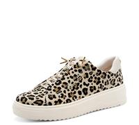 MARCO TOZZI Women Sneaker Soft Feel Me Removable Footbed Soft Lining Vegan Lace up, Beige (Leo Cream), 6 UK