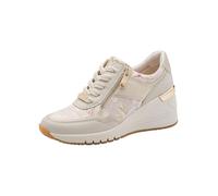 MARCO TOZZI Women Sneaker Soft Feel Me Removable Footbed Soft Lining Vegan Stylish, Beige (Cream Comb), 7.5 UK