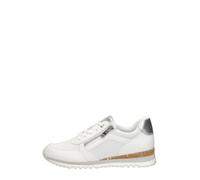 MARCO TOZZI Women Sneaker Soft Feel Me Removable Footbed Soft Lining Vegan Stylish, White (White Comb), 5.5 UK