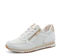 MARCO TOZZI Women Sneaker Soft Feel Me Removable Footbed Soft Lining Vegan Stylish, White (White/Multi), 5.5 UK