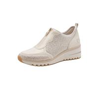 MARCO TOZZI Women Sneakers Soft Feel Me Removable Footbed Soft Lining Vegan Modern, Beige (Cream Comb), 6 UK