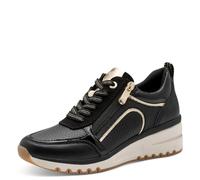 MARCO TOZZI Women Sneakers Soft Feel Me Removable Footbed Soft Lining Vegan Modern, Black (Black Comb), 4 UK