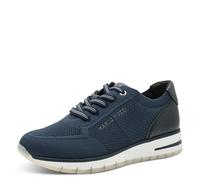 MARCO TOZZI Women Sneakers Soft Feel Me Removable Footbed Soft Lining Vegan Modern, Blue (Navy Comb), 5.5 UK