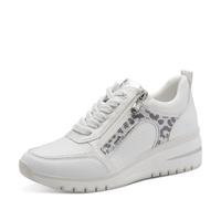 MARCO TOZZI Women Sneakers Soft Feel Me Removable Footbed Soft Lining Vegan Modern, White (White Comb), 7 UK