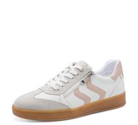 MARCO TOZZI Women Sneakers Soft Feel Me Removable Footbed Soft Lining Vegan Modern, White (White/Rose), 5.5 UK