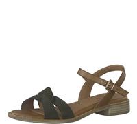 Marco Tozzi Women's 2-2-28123-20 Leather Sandals, Khaki Comb, 38 EU, Khaki Comb, 6 UK
