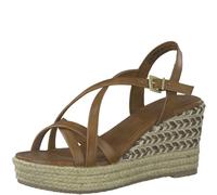 MARCO TOZZI Women's 2-2-28353-20 Wedge Sandals, Cognac, 8.5 UK