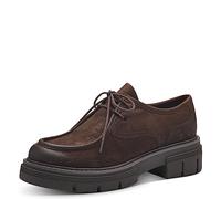 MARCO TOZZI Women's 2-23708-41 Lace-Up, Cafe Nubuck, 5 UK - Medium, Low Top, Round Toe, Synthetic Sole, Not Waterproof, Formal, Flats