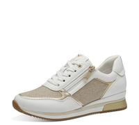 MARCO TOZZI Women's 2-23713-41 Sneaker, White Gold, 6.5