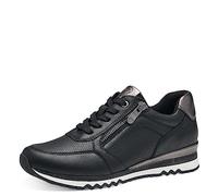 MARCO TOZZI Women's 2-23782-41 Sneaker, Black/Gun Mtl, 3.5