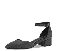 MARCO TOZZI Women's 2-24304-42 Loafers, Black Metallic, 4