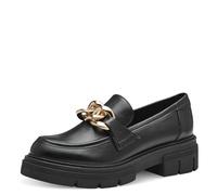 MARCO TOZZI Women's 2-24705-42 Loafers, Black Gold, 4