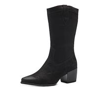 MARCO TOZZI Women's 2-25083-41 Boot Heel, Black, 7.5