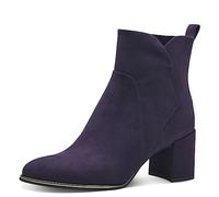 MARCO TOZZI Women's 2-25095-41 Boot Heel, Purple, 5