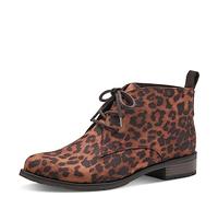 MARCO TOZZI Women's 2-25101-41 Lace Boot Flat, Leo Cognac, 5.5