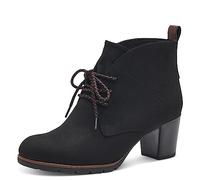 MARCO TOZZI Women's 2-25107-41 Lace Boot Heel, Black Comb, 6.5
