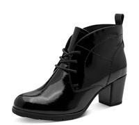 Marco Tozzi Pesalow Black patent Womens Heeled Boots 25109-41-018 in a Plain Man-made in Size 39