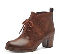 MARCO TOZZI Women's 2-25109-41 Lace Boot Heel, Cognac Comb, 5