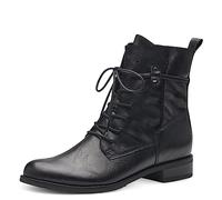 MARCO TOZZI Women's 2-25110-41 Lace Boot Flat, Black, 3.5
