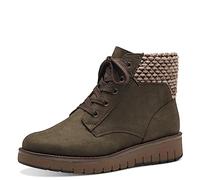 MARCO TOZZI Women's 2-25228-41 Lace Boot Flat, Khaki Comb, 6.5
