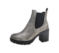 MARCO TOZZI Women's 2-25414-41 Chelsea Boot, Gun Metal, 4 UK