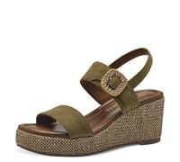 MARCO TOZZI Women's 2-28039-42 Wedge Sandal, FERN GREEN COM, 7.5