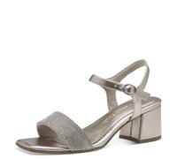 MARCO TOZZI Women's 2-28227-42 Heeled Sandal, Platinum, 6.5