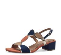 MARCO TOZZI Women's 2-28230-42 Heeled Sandal, Navy Comb, 6.5
