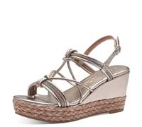 MARCO TOZZI Women's 2-28305-42 Wedge Sandal, Rose Met Comb, 7.5