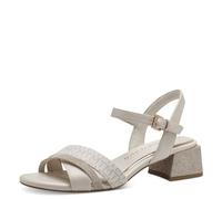 MARCO TOZZI Women's 2-28324-42 Heeled Sandal, CREAM COMB, 5.5